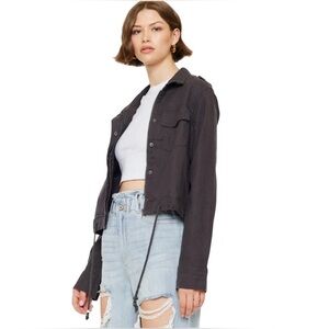 KanCan Cyclone Gray Utility Jacket Size S